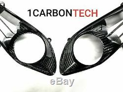 09-2011 Yamaha Yzf R1 Carbon Fiber Headlight Trims Head Light Covers Nose
