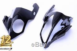2009-2014 BMW S1000RR Head Cowl Headlight Cover Nose Fairing Carbon Fiber Twill