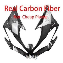 2019-2022 2023 ZX6R Carbon Fiber Front Headlight Fairing Cowl, Head Cowl