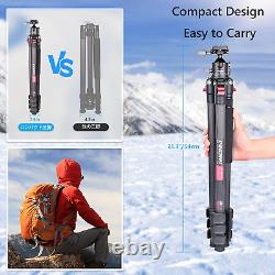 70.3 Inches Compact Carbon Fiber Tripod with 36Mm Low Profile Ball Head Kit Ligh
