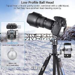 76.4 Carbon Fiber Camera Tripod with 34mm Low Profile Ball Head Professional