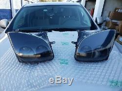94-98 Mitsubishi 3000gt Dodge Stealth Headlights Glass Real Carbon Fiber Vr4 Tt