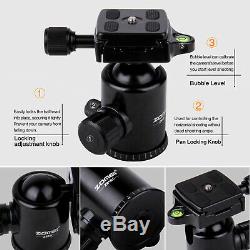 Black Pro Carbon Fiber Tripod Z818C Travel Monopod&Ball Head for DSLR Camera