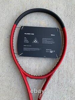 Brand New Wilson Clash 100 V2 Unstrung Tennis Racquet 4 1/2 grip