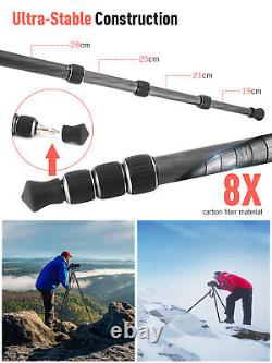 Camera Tripod Carbon Fiber with 360°Panorama Ballhead for DSLR 22lbs Payload