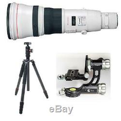Canon EF 800mm f/5.6L IS USM Lens WithFotoPro X-Go Carbon Fiber Tripod/Gimbal Head
