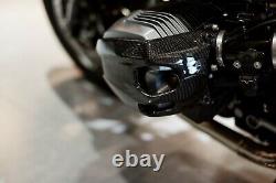 Carbon Fiber Cylinder Head Guards Protector Cover For BMW R NINET R1200GS 10-17