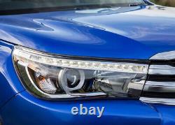 Carbon Fiber Exterior Head Light Lamp Cover Trim For Toyota HILUX REVO 2015-2020