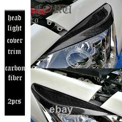 Carbon Fiber Front Grille + HeadLight Eyebrow Trim For Nissan Teana ALTIMA 13-15