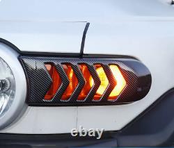 Carbon Fiber Front Head Light Lamp Frame Trim Fit For Toyota FJ Cruiser 07-2022
