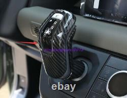 Carbon Fiber Gear Head Shift Knob Cover Grip For Land Rover Defender 110 2020-21