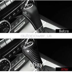Carbon Fiber Gear Shift Knob Head Cover For Mercedes-Benz W204 C E G GLS Class