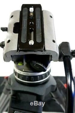 Cartoni Laser Z100 Head 100mm CF Carbon Fiber Tripod H604 GRSPR PL SERVICED 21Lb