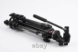 EXC++ MANFROTTO 190MF4 MAGFIBER CARBON FIBER TRIPOD with700RC2 HEAD, QR, +CASE