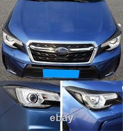 Fits 2014-2018 Subaru Forester Real Carbon Fiber Head lamp Eyebrow Trims 2PCS