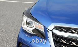 Fits 2014-2018 Subaru Forester Real Carbon Fiber Head lamp Eyebrow Trims 2PCS