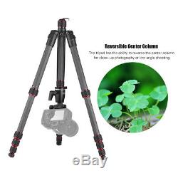 Foldable Carbon Fiber Video Tripod with Ball Head Max Load 10kg for DSLR Cameras