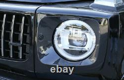 For Benz G-Class G500/G63 19-21 Carbon Fiber Exterior Head Light Lamp Cover Trim