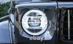 For Benz G-Class G500/G63 19-21 Carbon Fiber Exterior Head Light Lamp Cover Trim