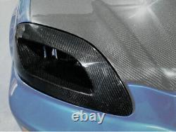 For Honda Civic 1996-98 Carbon Fiber One-Eyed Outer Front Head Light Lamp Cover