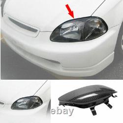 For Honda Civic EK9 1996-1998 Dry Carbon Fiber Outer Front Head Light Lamp Cover