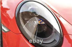 For Porsche 911 991 Real Carbon Fiber Car Front Head Light Cover Trim 2012-2018