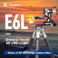 Fotopro E6L Eagle Series 5-Section Carbon Fiber Tripod with E-6H Gimbal Head