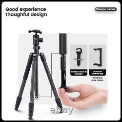 Fotopro Sherpa Max Carbon Fiber Travel Tripod with Ball Head and Monopod (grey)
