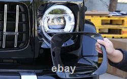 Frame Trim Dry Carbon Fiber For Benz G-Class G63 Front Head Light Lamp 19-2022