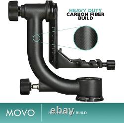 GH800 MKII Carbon Fiber Professional Gimbal Tripod Head with Long and Short Arca