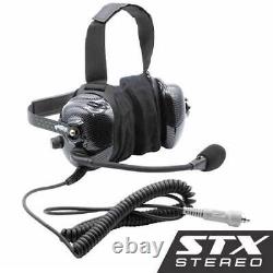 H42 STX STEREO Behind The Head (BTH) Headset for Stereo Intercoms Carbon Fiber