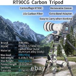 INNOREL Carbon Fiber Tripod 40mm Tube Pro Heavy Duty Camera Bowl Tripods RT90CG