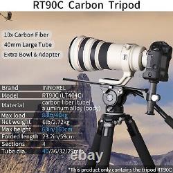 INNOREL Heavy Duty Tripod 63 Carbon Fiber Professional Camera Stand 40mm Tube