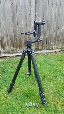Italian Manfrotto Carbon Fiber tripod topped with Smooth opertating Wimberley Head