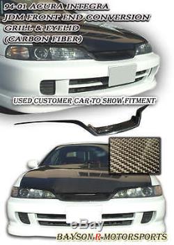 JDM Frontend Conversion Eyelid Grill Trim (Carbon) Fits 94-01 Integra