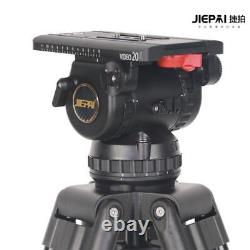 JIEPAI V20T Heavy Duty Carbon Fiber Video Camera Tripod 100mm Fluid Head 30kg