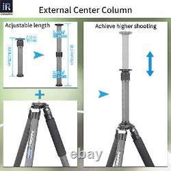 KT324C Professional Portable Compact Heavy Duty Travel Tripod with Center Column