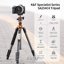 K&F Concept 63 Carbon Fiber Camera Tripods Compact Detachable Monopod for DSLR