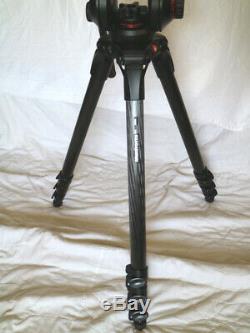 MANFROTTO 509HD PROFESSIONAL VIDEO HEAD With536 CARBON FIBER TRIPOD! BARELY USED