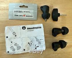 Manfrotto 055MF3 Carbon Fiber Tripod + Extra Feet + 488RC2 & 322RC2 Heads