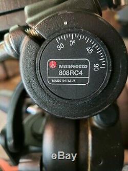 Manfrotto 190 Carbon Fiber Tripod, Head 808RC4