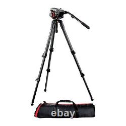 Manfrotto 504HD Head with535 2 Stage Video Tripod System Carbon Fiber BRAND NEW
