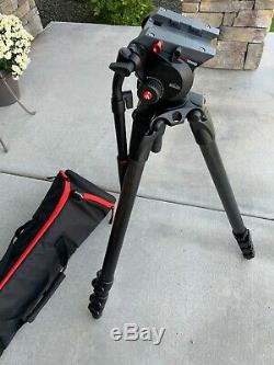 Manfrotto 504HD Video Fluid Head with 536 4-Section Carbon Fiber Tripod Kit