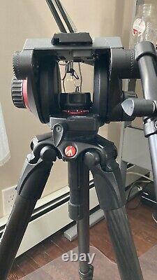 Manfrotto 504HD Video Head with 535 MPro Carbon Fiber Tripod System With Bag