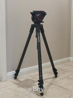 Manfrotto 535 Carbon Fiber Tripod with 504HD Fluid Head and Case