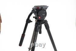Manfrotto Carbon Fiber 535 Tripod with 504HD Video Fluid Head and Travel Case