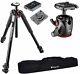 Manfrotto MT055XPRO3 3-Section Tripod XPRO Ball Head with 2 QR Plates & Carry Case