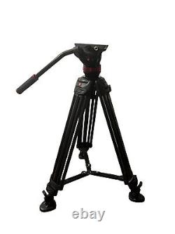 Manfrotto MVH502A Fluid Head Tripod with 2 Stage Carbon Fiber Legs, Spreader