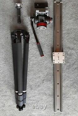 Miller SOLO DV CF 2-Stage Tripod + Manfrotto 502AH Fluid Head + Bag + 40 Dolly