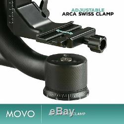 Movo GH800 Carbon Fiber Gimbal Tripod Head with Arca-Swiss Quick Release Plate